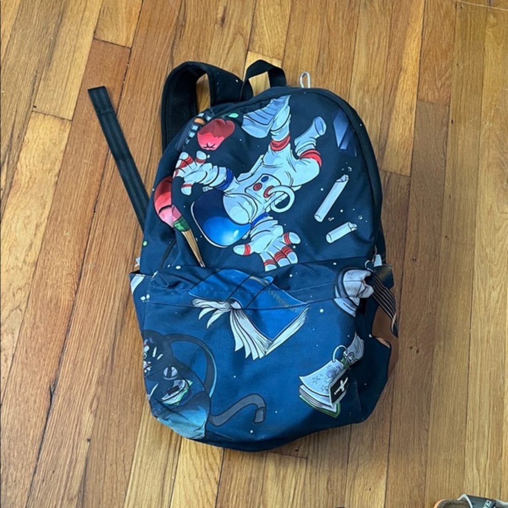 Astronaut Themed Blue Backpack